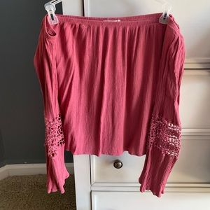 Off the shoulder, flowy top.